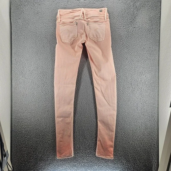 G-Star Jeans Women's Size 24W Orange Pastel Color Zip Fly Skinny 25x32 - Picture 8 of 16